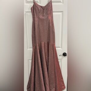 Red sparkle formal gown NWT